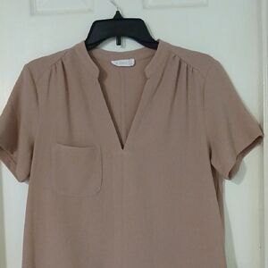 Women's Beige Short Sleeve Top